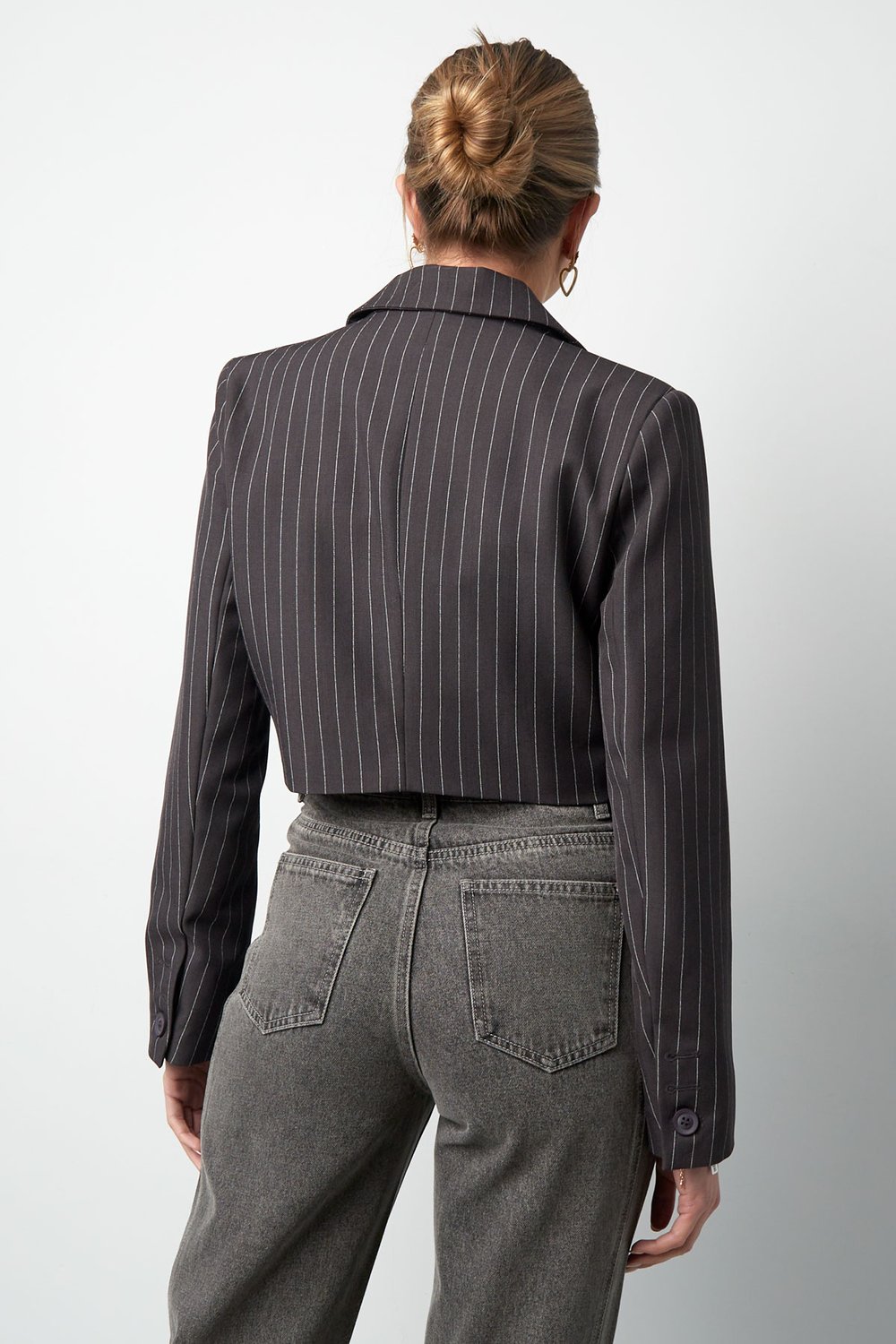 Pinstripe Cropped Blazer h5Picture6